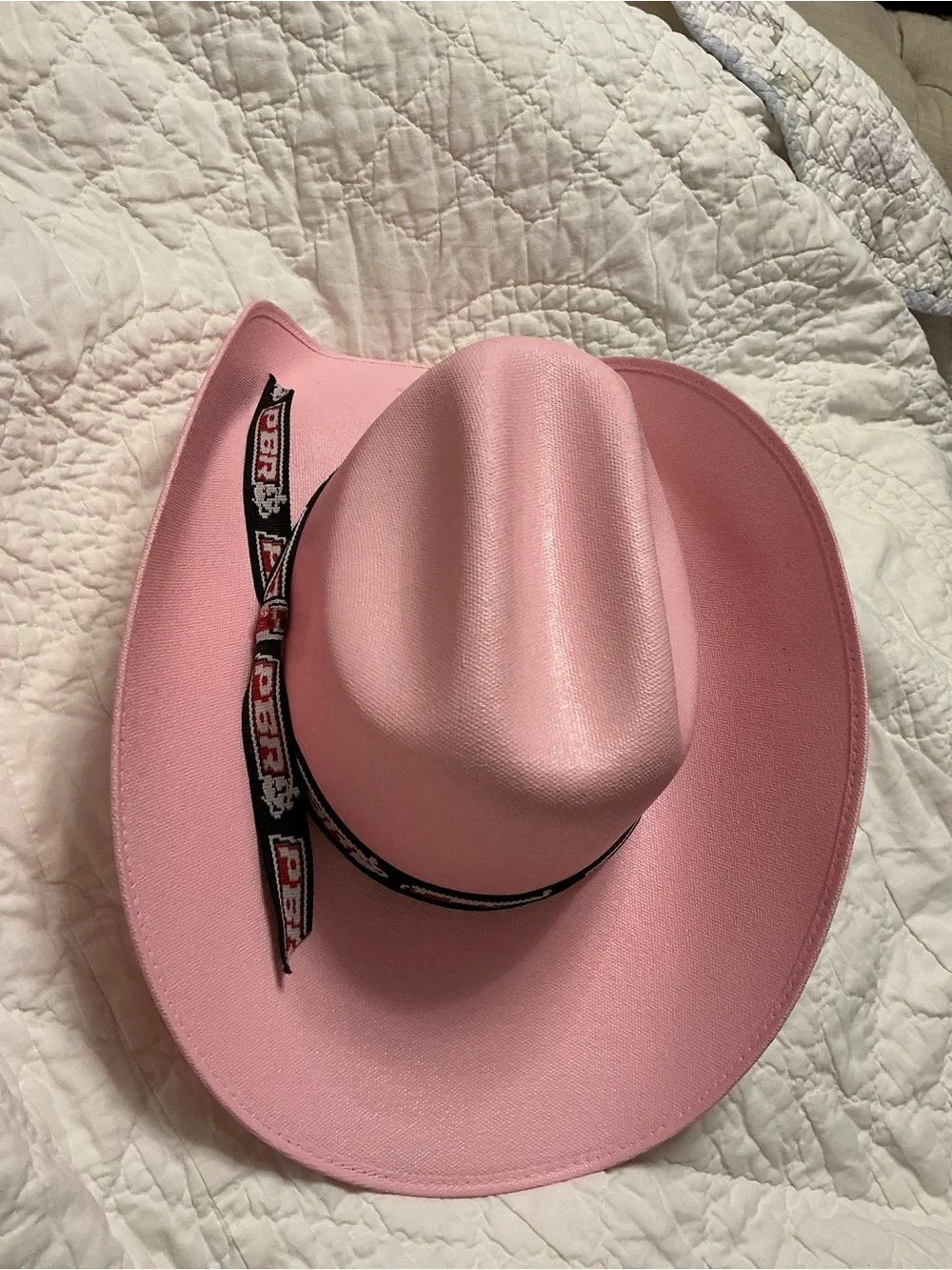 PBR bullhide pink Western Cowboy Hat with Decorative Band